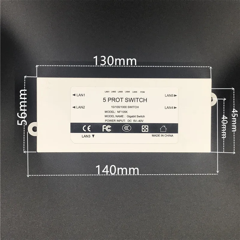 OEM Заводской магазин бренд 5 портов Gigabit Ethernet коммутатор Самый дешевый сетевой коммутатор 10/100/1000 Мбит/с США ЕС вилка переключатель lan combo