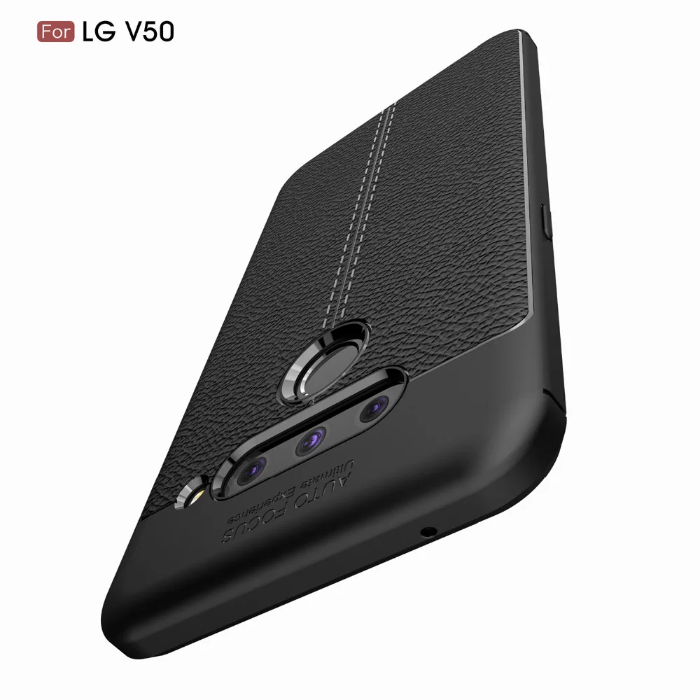 Для LG V50 ThinQ 5G чехлы из углеродного волокна матовый Мягкий Силиконовый ТПУ