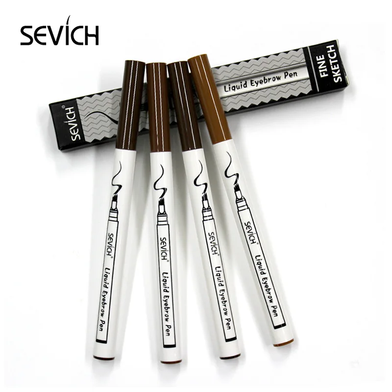 4pcs-4colors 4 цвета, микроблейдинг, тату-ручка для бровей, тонкий эскиз, жидкая ручка для бровей, водостойкая тату, прочный карандаш для бровей, водостойкий - Цвет: 4pcs-4colors
