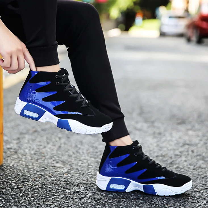 XEK 2019 spring men shoes fashion comfortable black and white color matching high High Top casual ZLL679 | Обувь