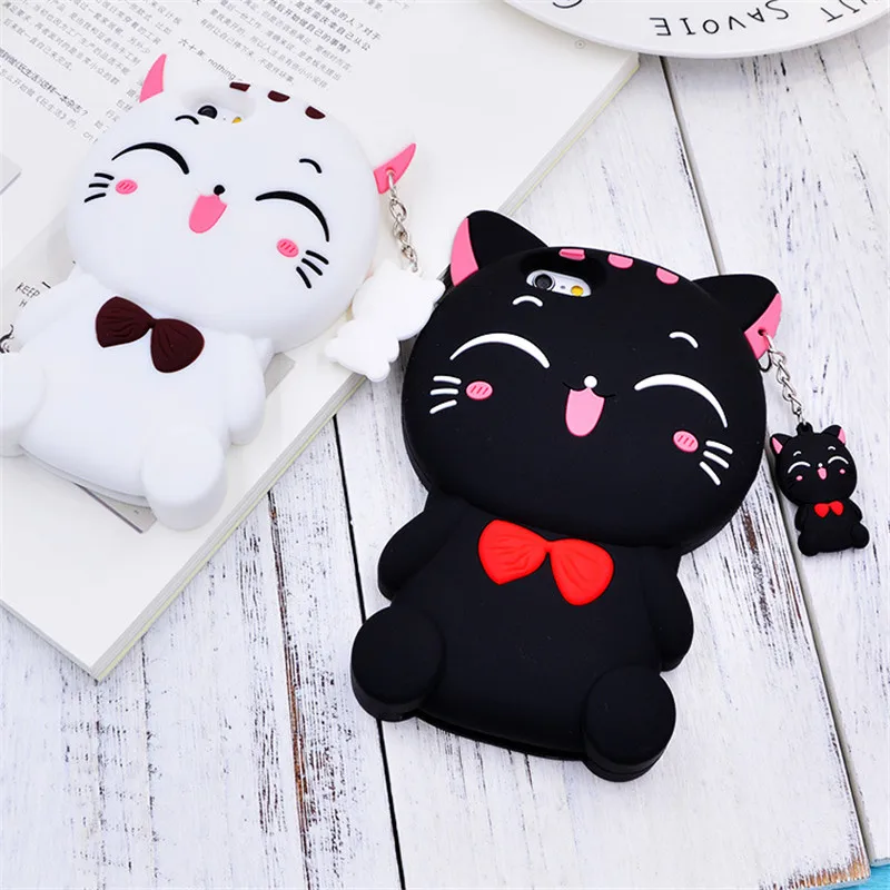 Мягкий силиконовый чехол для телефона с 3D кошкой OPPO R9 R9S Plus R11 R11S мультяшным