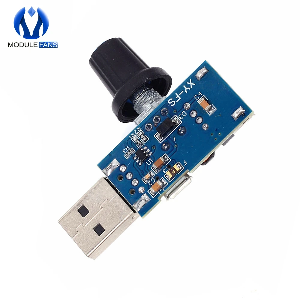 Мини вентилятор USB регулятор скорости ветра громкости воздуха охлаждающий