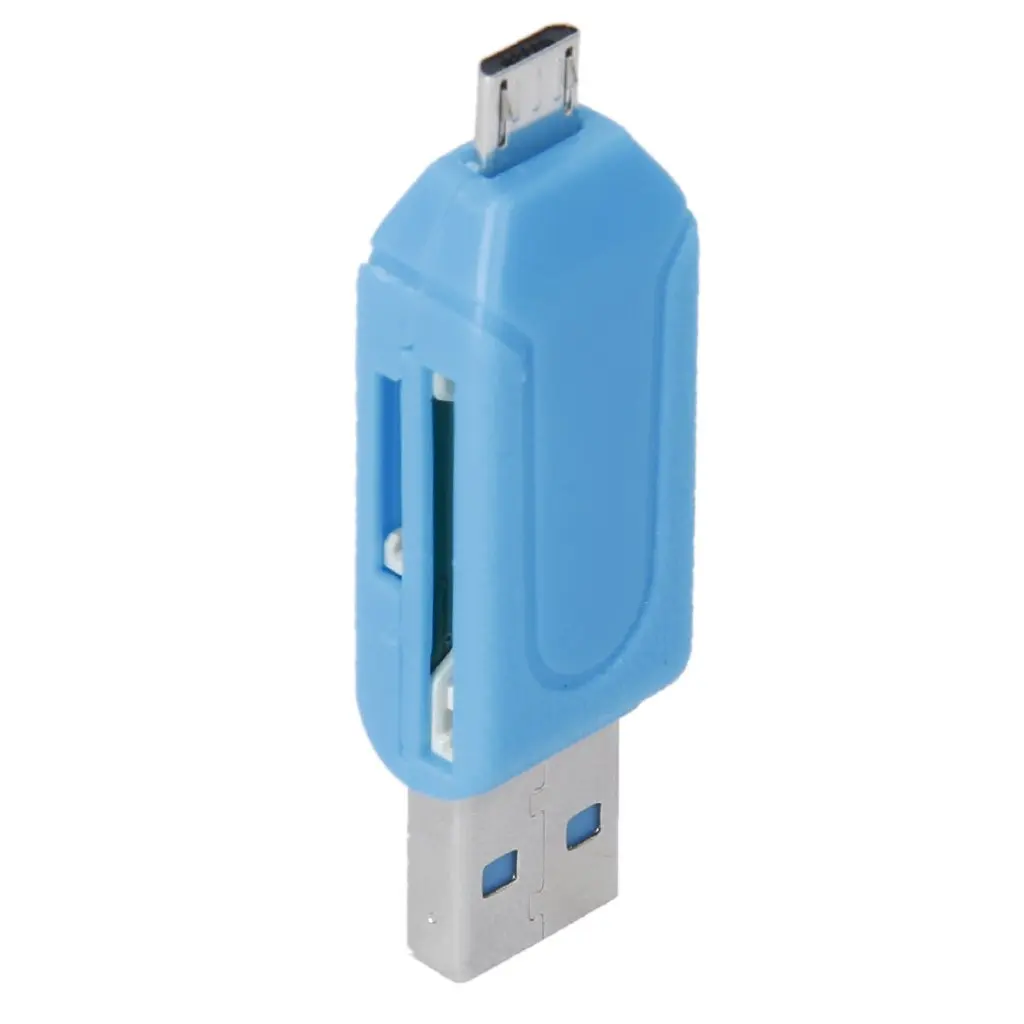 USB 2 0 + Micro OTG SD ST кардридер для сотового телефона планшетного ПК (синий)|card reader|otg sdcard