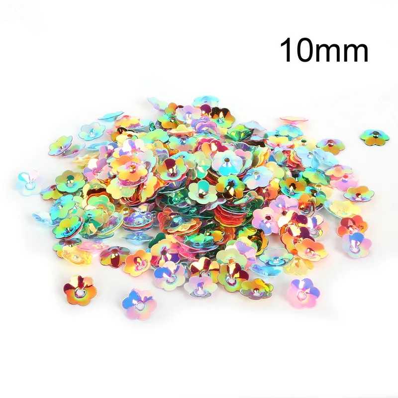 10mm Mixed Color 4-10 мм яркие белые 3D Блестки для скрапбукинга свадебные художественные украшения DIY Швейные аксессуары - Цвет: 10mm Mixed Color