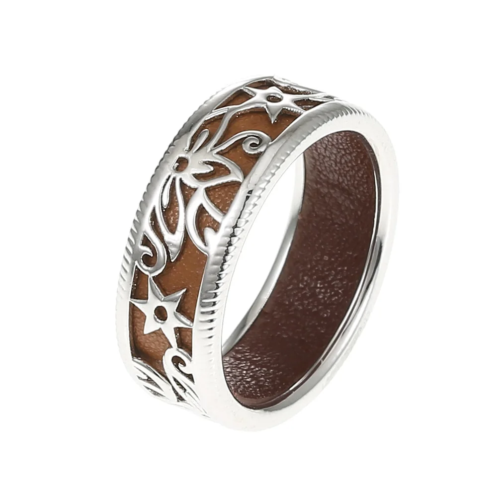 7 mm Legenstar кольца Цветы для женщин Ретро 925 серебро Bague жоржет Femme обручальное кольцо DIY обратимое кожаное кольцо - Цвет основного камня: 7 mm