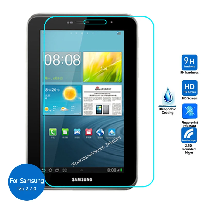

For Samsung Galaxy Tab 2 7.0 Tempered Glass screen Protector 9h Safety Protective Film On Tab2 7 GT P3100 P3110 GT-P3100 P 3110
