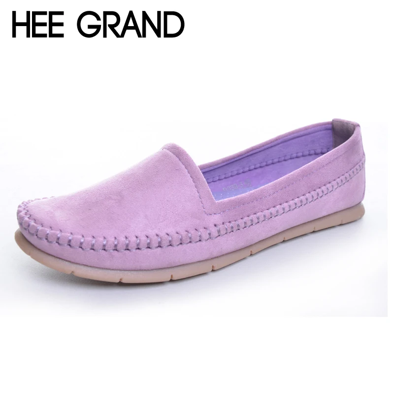 HEE GRAND/Женская обувь на плоской подошве коллекция 2017 года мягкие лоферы из флока
