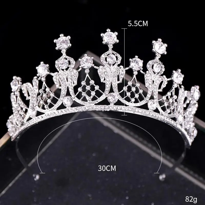 WONDMOND Европейский Король Королева Корона из страз тиара на торжество бижутерия