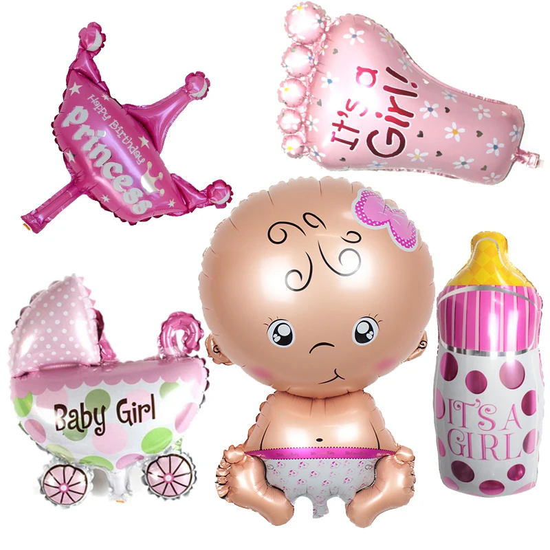 5 шт./компл. Детский набор воздушных шаров для душа украшение мальчиков и девочек