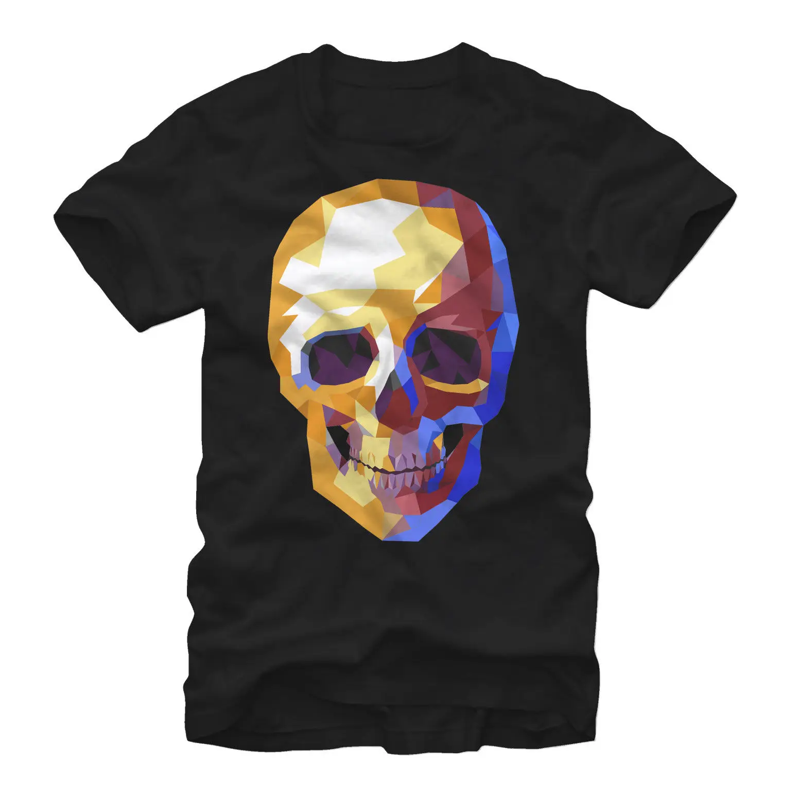 100% Cotton Summer Tees Printed O-Neck Streetwear Lost Gods Geometric Skull Mens Graphic T Shirtonline Tshirt Design