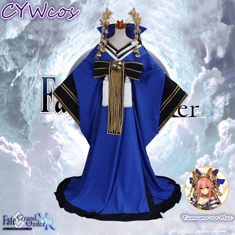 В наличии FGO Tamamo сценический Косплей Fate/Grand Order no Mae женский костюм для косплея