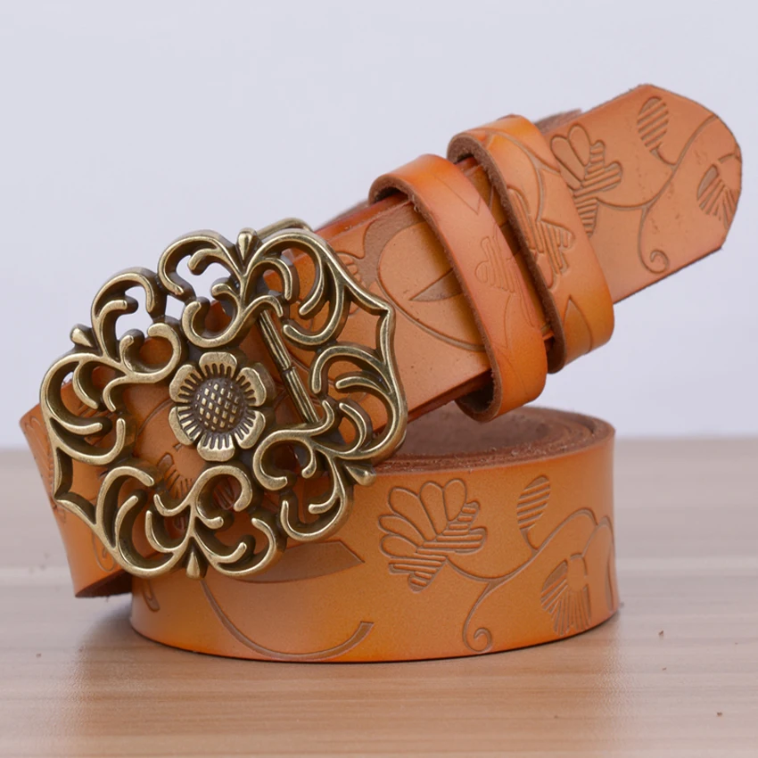 2018 fashion women belt 100% Genuine split leather vintage metal embossing belts for strap female cintos femininos | Аксессуары для
