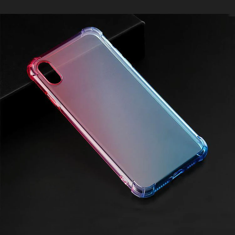 Градиентный цветной чехол для телефона iPhone 7 6 6S Plus прозрачный противоударный X XS XR