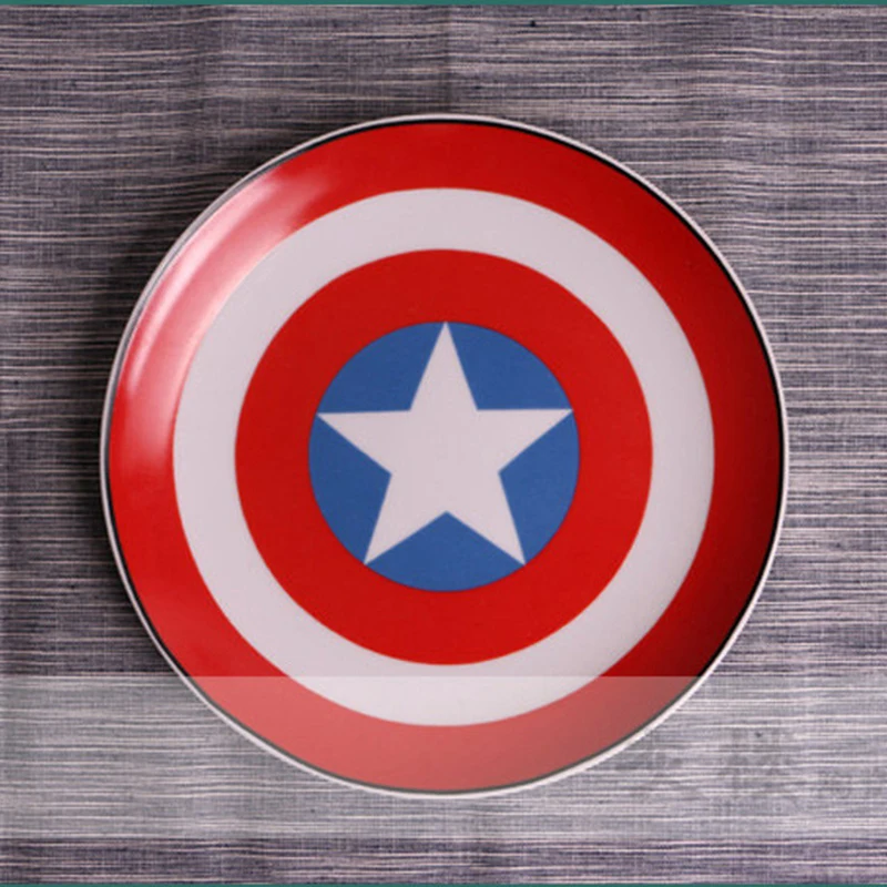 Marvel Мстители супер герой мультфильм Ланч керамика торт блюда Кондитерские фрукты лоток обеденные тарелки малыш посуда для детей