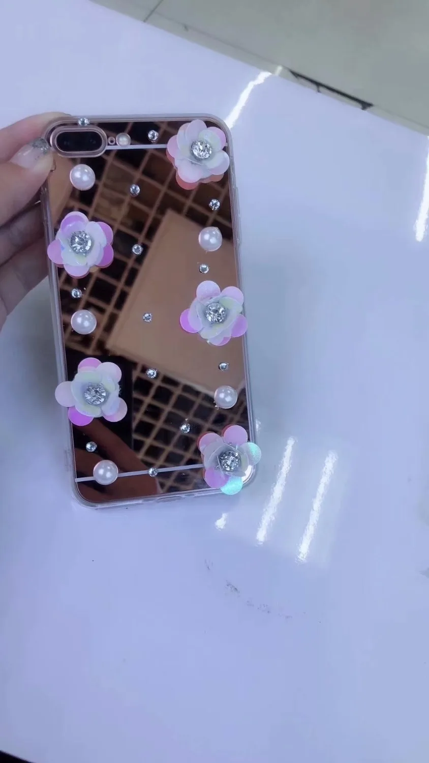 XINGDUO для iphone x 8 7 7Plus роскошный блестящий простой индивидуальный Кристальный