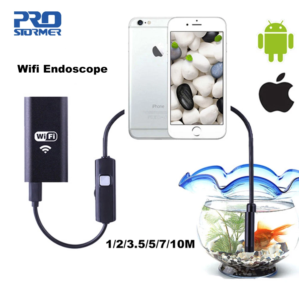PROSTORMER Wifi эндоскоп камера Android 720P Iphone эндоскоп камера Водонепроницаемый эндоскоп Android iOS Boroscope камера 4
