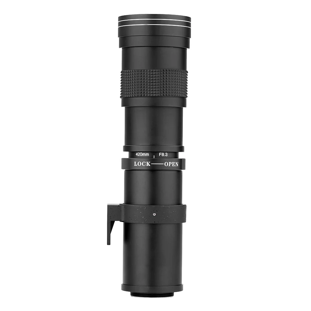 Andoer объектив Kelda 420-800 мм F/8,3-16 Супер телефото ручной зум-объектив с Т-образным креплением для Canon EOS EF Nikon DSLR камеры