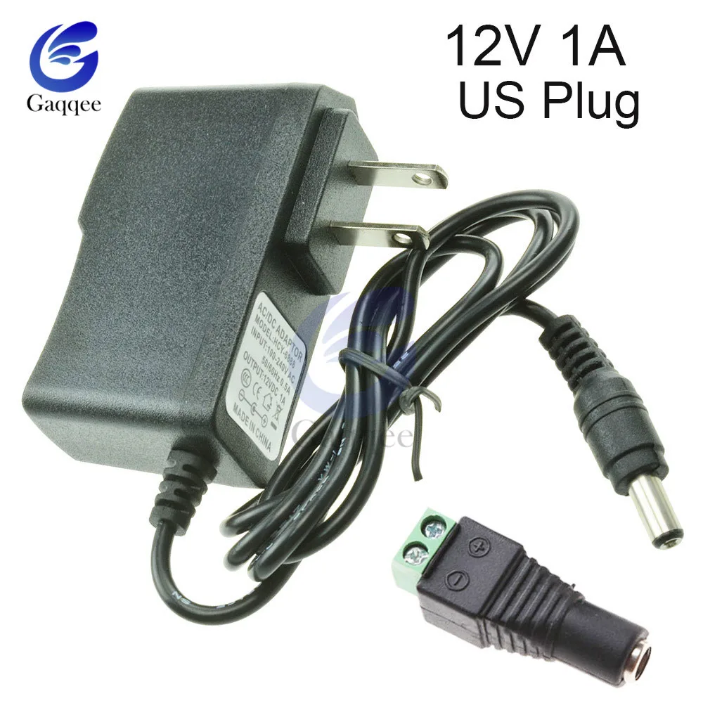 ЕС и США драйвер plug адаптер переменного тока 110V 220V DC/DC 12V 2A 5V 1A 5,5*2,1 мм светодиодный Питание+ femalе для Светодиодные ленты конвертер