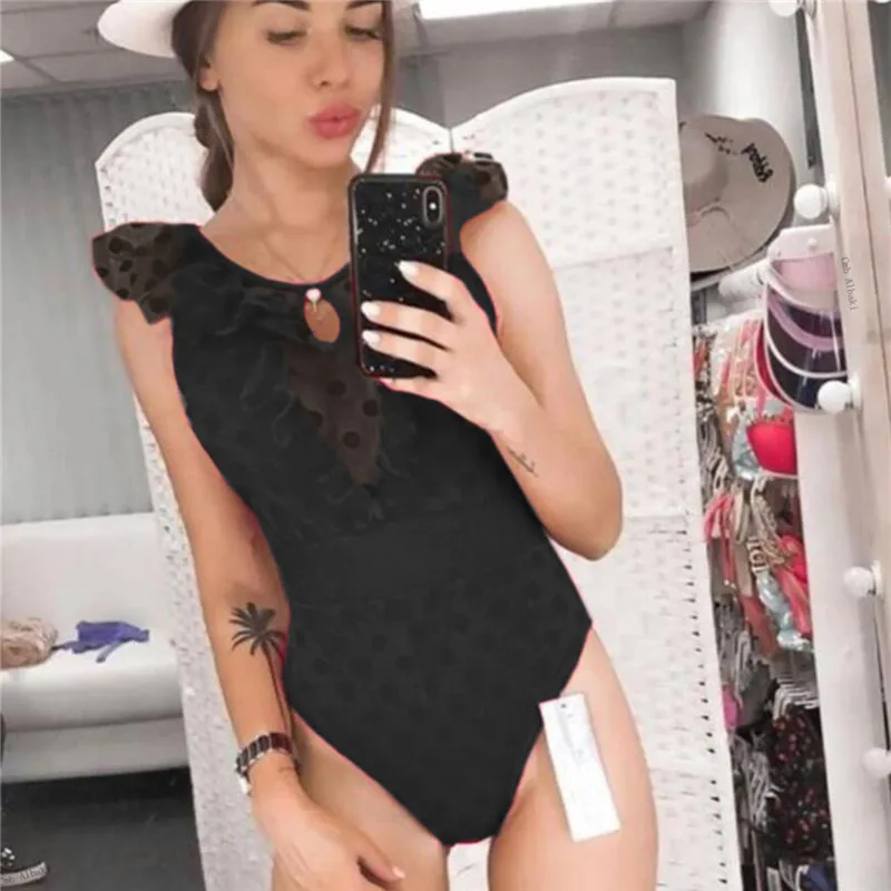 Ariel Sarah, новинка, монокини, сдельный купальник, купальник для женщин, черная сетка, купальник, женский купальник, Maillot De Bain Femme MonokiniQ075