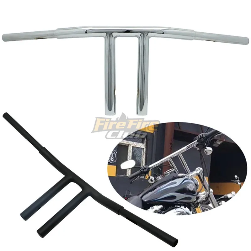 МОТОЦИКЛ хром на заказ мотоцикл руль 1" Rise T Bars 1-1/4" Жир Бар для Harley Sportster XL DYNA LOW RIDER