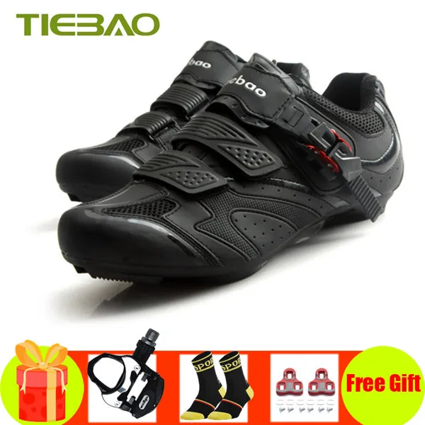 Pedals for 1413 B TIEBAO/Обувь для велоспорта; sapatilha ciclismo; коллекция года; мужские и женские белые дышащие кроссовки суперзвезды с самоблокирующимся верхом; обувь для езды на велосипеде - Цвет: Pedals for 1413 B