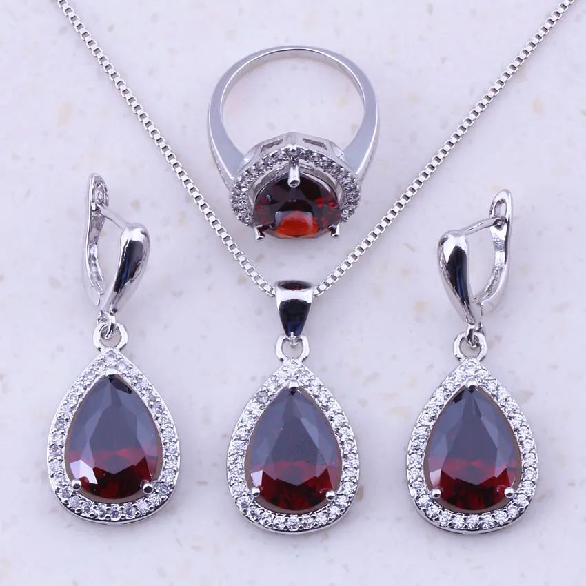Редкий глубокий красный кристалл &amp кубический циркон 925 стерлингового серебра