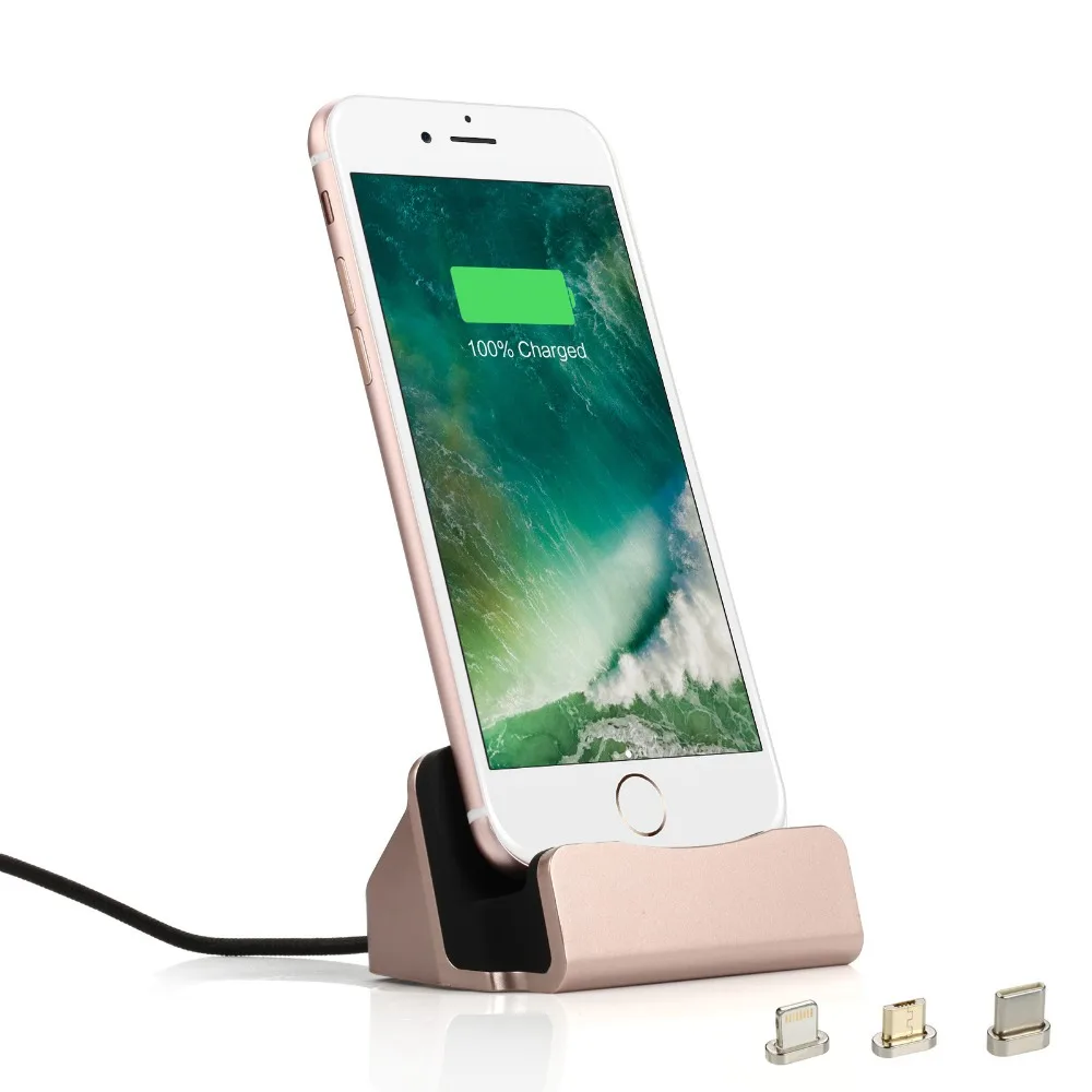 Магнитная док станция 3 в 1 зарядное устройство для iPhone 5 5S 6S 7 Plus поддержка