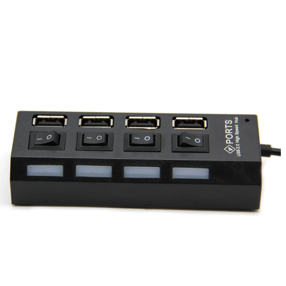 Мини USB 2 0 4 портовый usb хаб высокоскоростной концентратор сплиттер с выключателем