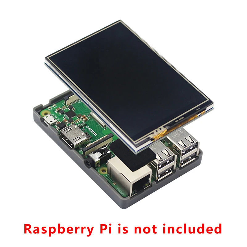 Для Raspberry Pi 3 сенсорный экран 3,5 дюймов TFT lcd 480*320 GPIO дисплей монитор с ABS Чехол Коробка для Raspberry Pi 3 Model B Plus