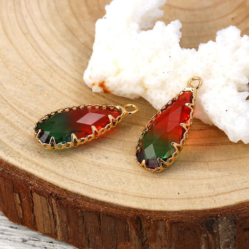 DoreenBeads подвески из меди и стекла золотые красные зеленые красочные граненые