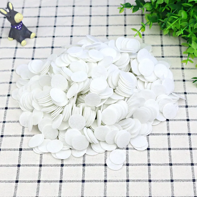 500 шт белые 2 см круглые круги из фетра колодки войлочные тканевые подкладки цветочные аксессуары ручные аппликации патчи материалы