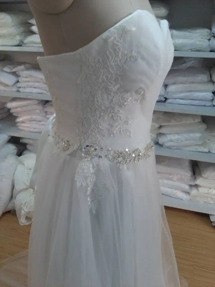 Vestidos De Novia индивидуальный заказ белый/слоновая кость шифон Милая Бисероплетение