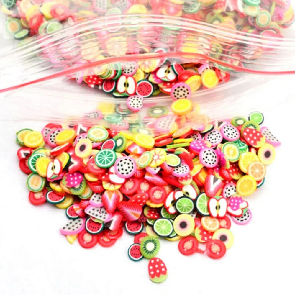 Rosalind 1000 шт./компл. дизайн ногтей 3D фруктовое перо Fimo DIY нарезка для декора