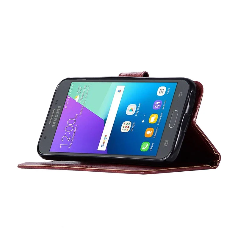 Чехол в стиле ретро для Samsung Galaxy J3 J5 J7 2017 Pro Магнитный кожаный чехол бумажник с