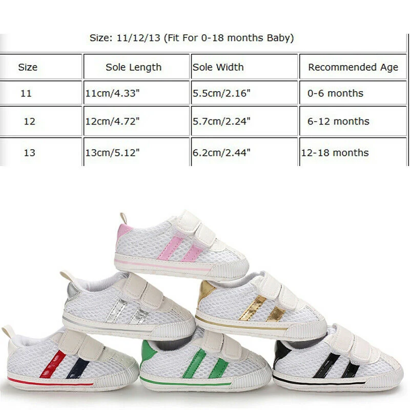 Baby Shoes Casual Stripe Sport Ventilation Cotton Soft Bottom Footwear Infant 0-18M Newborn First walker | Детская одежда и обувь