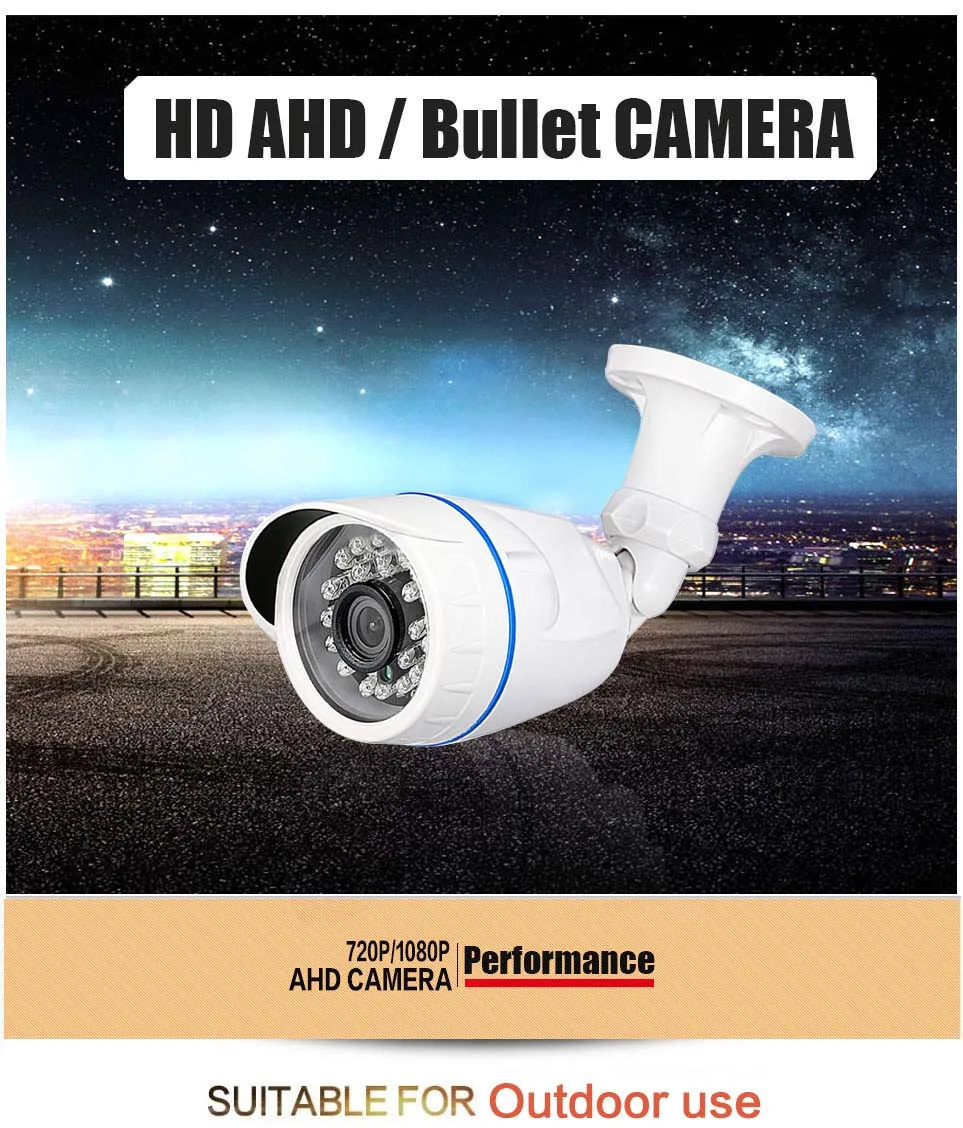 Камера наблюдения s 720P 1080P AHD камера наружная Водонепроницаемая цилиндрическая камера s дневное и ночное наблюдение HD 3,6 мм объектив IR CUT