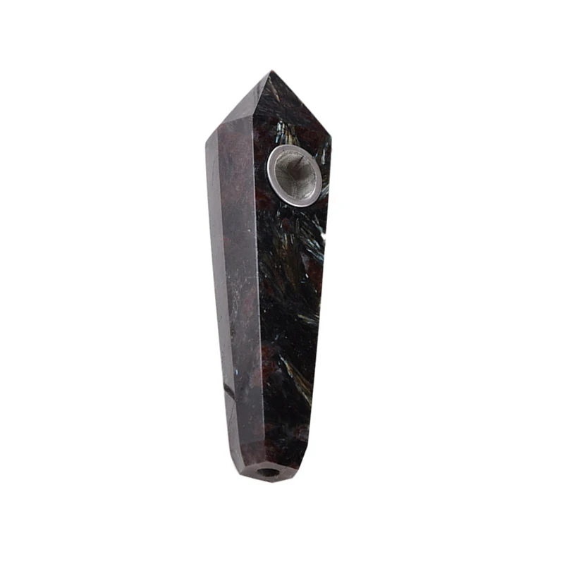 Fireworks Stone Натуральный кварц курительная трубка Кристалл Камень обелиск палочка ТОЧКА сигары трубы для курения Исцеление с металлическим фильтром 1 шт - Цвет: Fireworks Stone