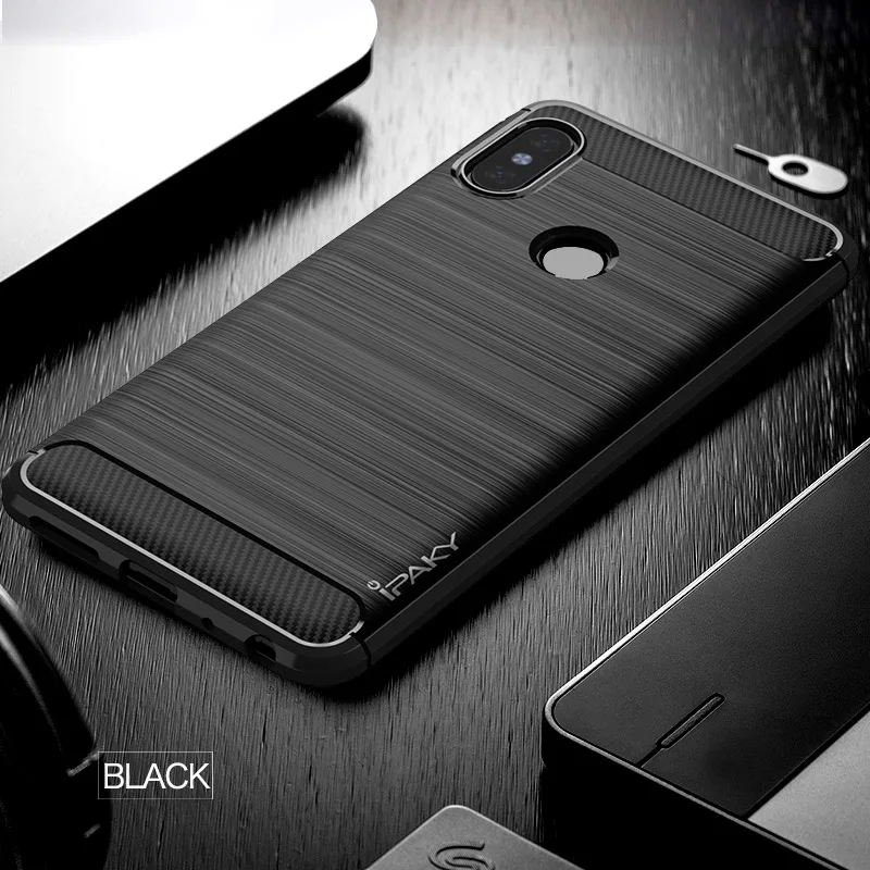 Black IPAKY чехол для телефона Противоударная силиконовая крышка на для ксиоми редми нот 5 6 7 8 8T про нот5 нот6 нот7 нот8 нот8T 5про 7про 8про Xiaomi Redmi Note 5 6 7 Pro Note5 Note6 Note7 3/4/6 32/64 ГБ Xiomi бампер - Цвет: Black
