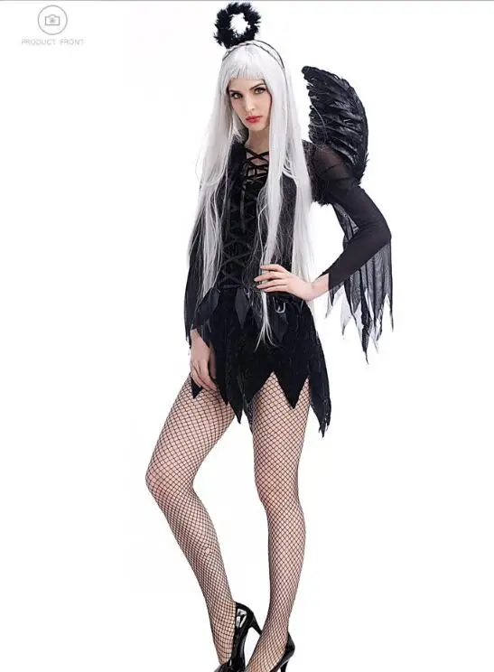 Сексуальный костюм темного ангела на Хэллоуин для женщин