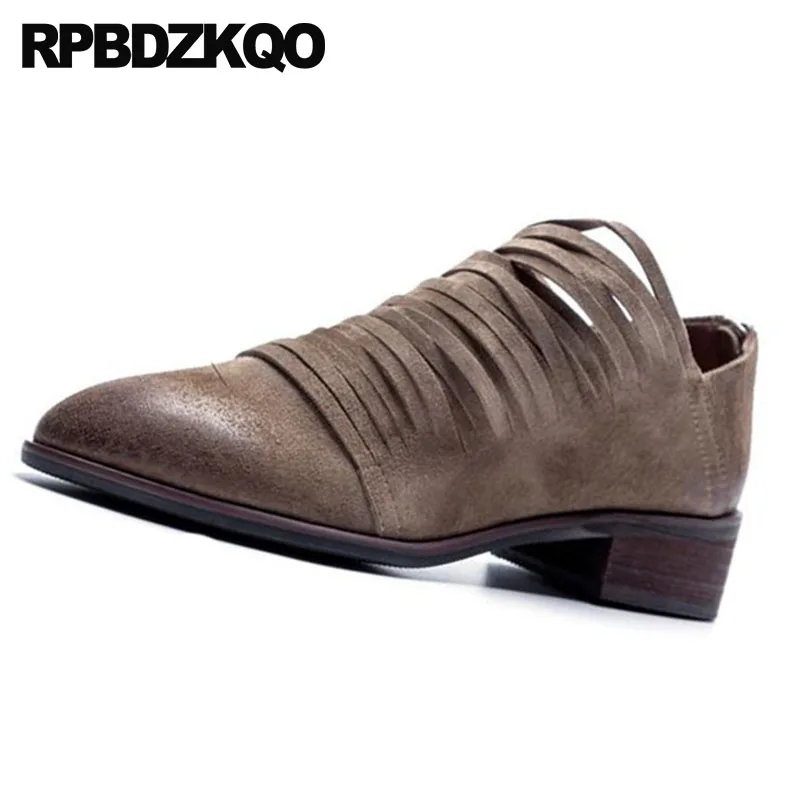 Ботильоны из натуральной кожи с молнией Размер 4 34 Новинка Дизайнерская обувь