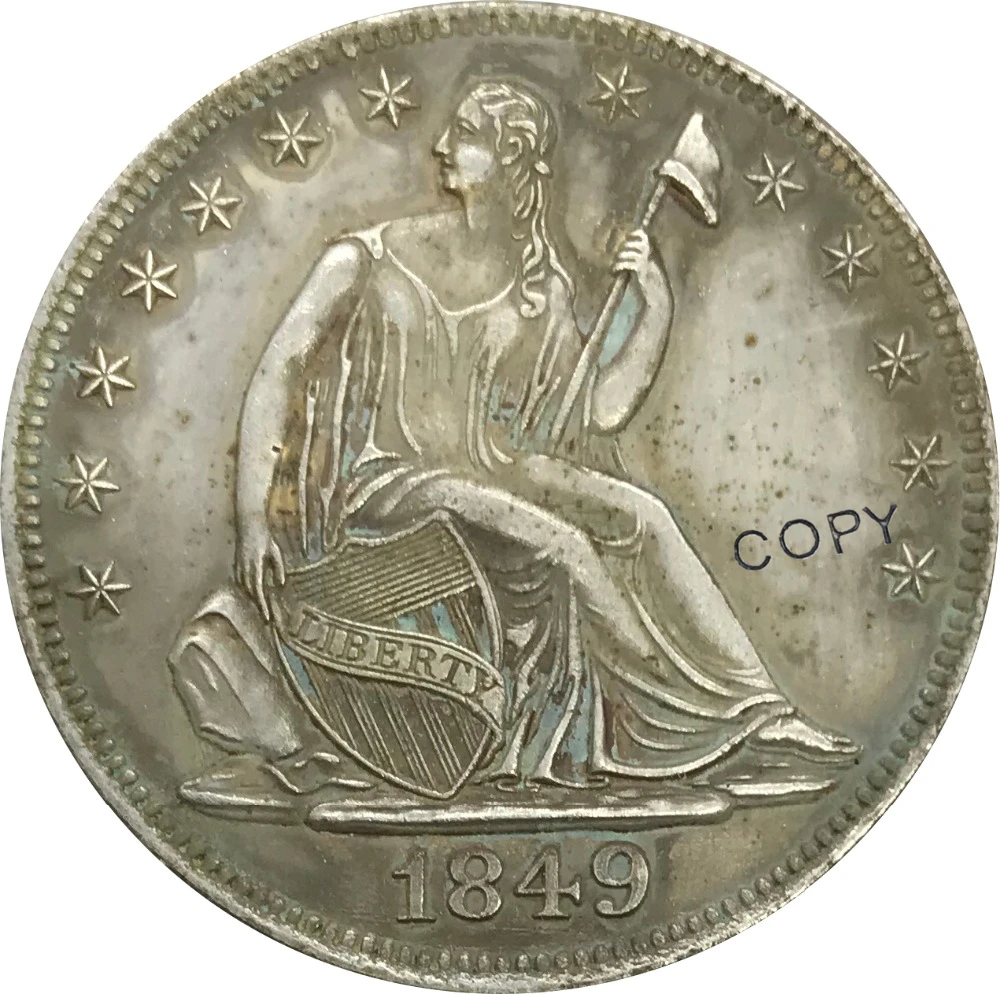 

1849 United States Half Dollar Cupronickel Plated Silver Collectibles Copy Coin