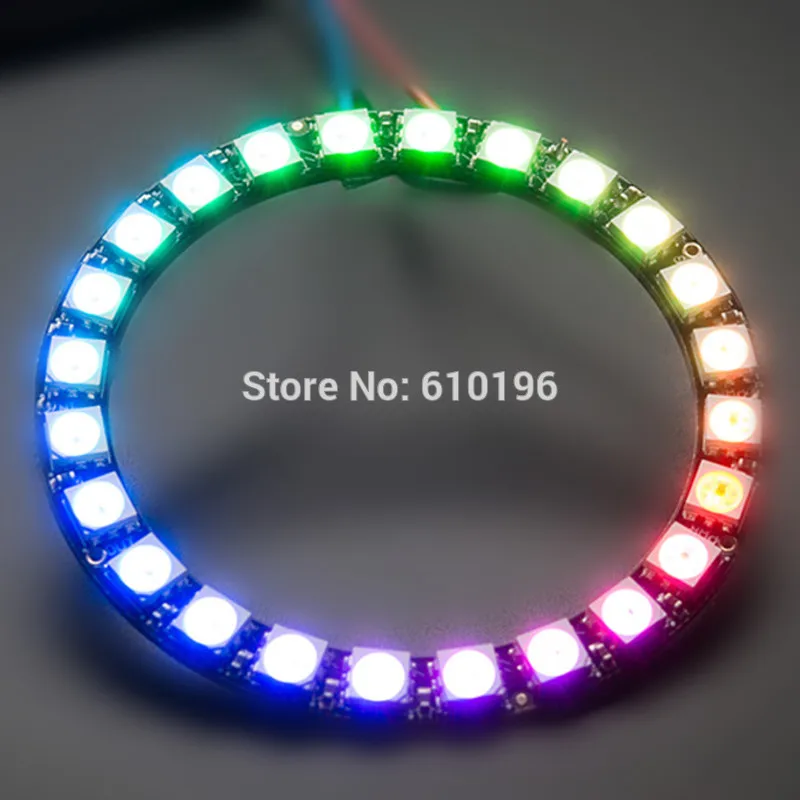WS2812B модуль полосы 24 бит X WS2812 5050 RGB светодиодные кольцевые лампы с