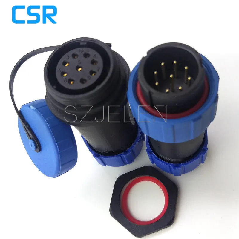 SP2110/P9 S9 9 контактный водонепроницаемый разъем мужские и женские разъемы силовые