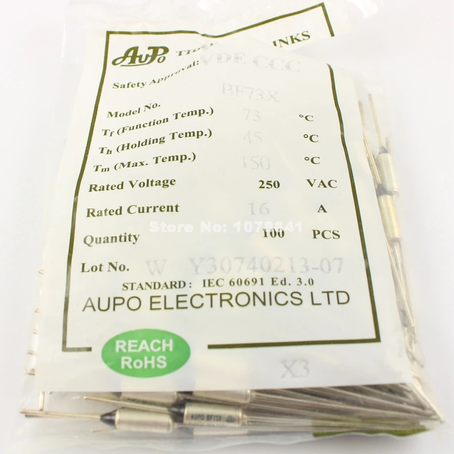 10pcs Aupo Thermal Fuse Cutoff TF 73 Degree 250V 16A BF73X | Обустройство дома