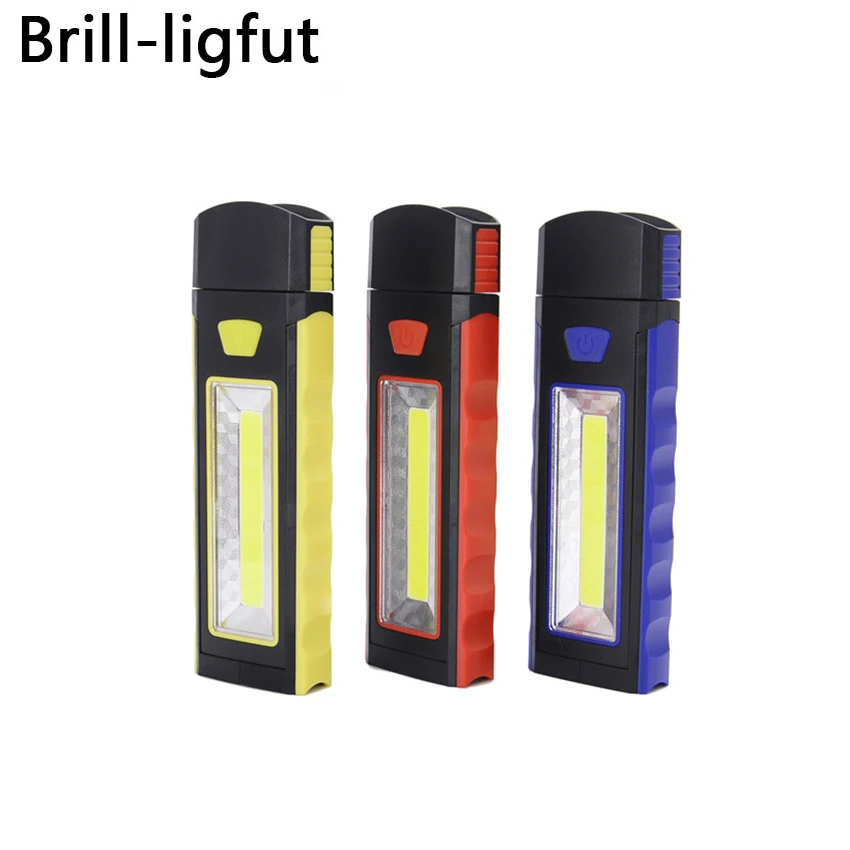1Pcs Super Bright Adjustable COB LED Work Light led flashlight Hand Torch lamp Magnetic Camping Tent Lantern With Hook Magnet