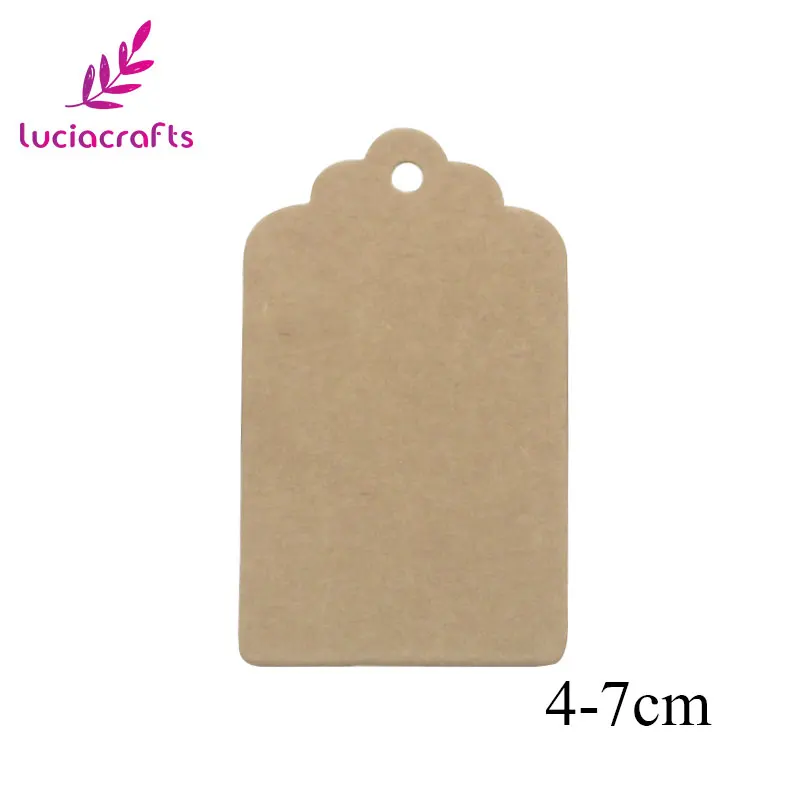 Lucia crafts 48 шт./лот много стилей крафт-бумаги бирки для DIY свадебный подарок декор теги ценники багажные бирки имя метки I0816