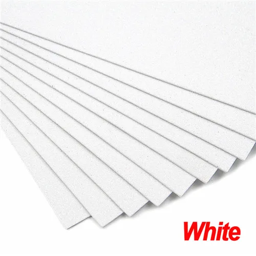 White 10 шт./лот 20*30 см губчатая бумага блестящая вспышка ручной работы EVA пены бумажные листы детский сад DIY Ремесло бумажные листы без клея - Цвет: White