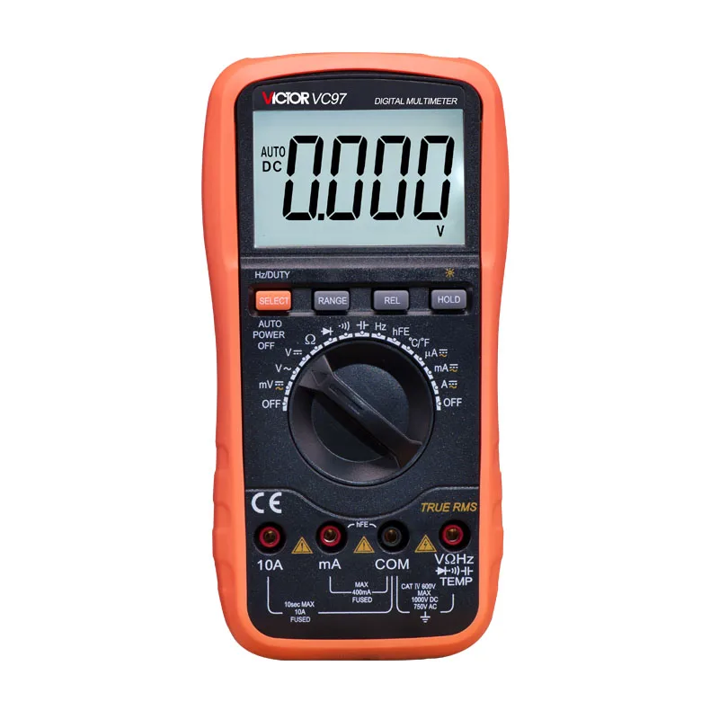 Digital Multimeter VC97 True RMS Auto Range 4000 Counts Resistance Capacitance Frequency Temperature Tester Meter Multimetro | Инструменты