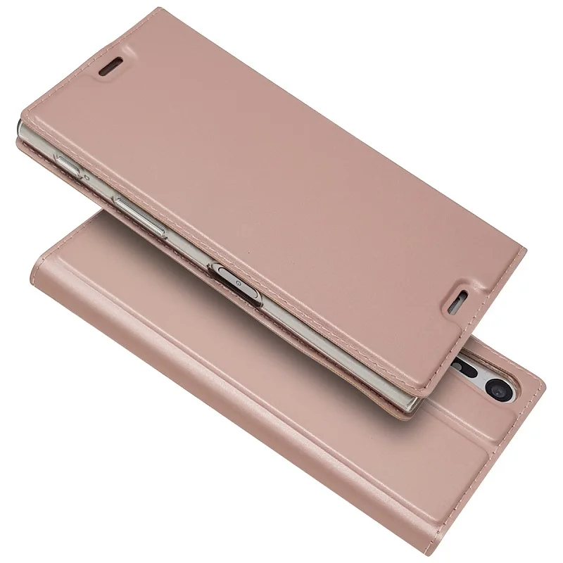 Роскошный чехол для Coque sony Xperia XZ, чехол-книжка, кожаный чехол fundas capa для sony Xperia XZ F8331, две sim-карты, F8332, чехол, задняя крышка, кожаные сумки - Цвет: rose Golden
