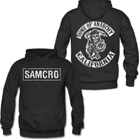 sons of anarchy samcro double sided pull over hoodie sweatshirt